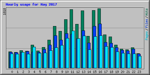 Hourly usage for May 2017